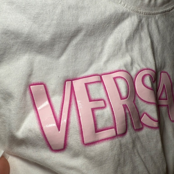 Versace White/Pink Pin T-Shirt (woman’s) - Picture 6 of 6